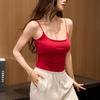 Einteiliger BH-Weste aus reiner Baumwolle mit Spaghettiträgern für Damen Sommer Neuer Stil Sexy Oberbekleidung Innen Schlank Ärmelloses Top