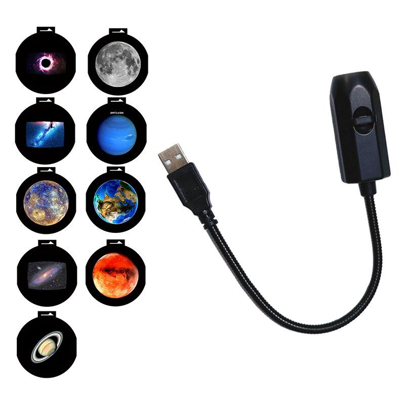 USB Starry Sky Projector Night Light Moon Earth Ceiling Lamp Remote Control 360 Degree Rotating Ambiance Light for Home Bedroom