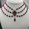 Victorian Charm Jewelry Necklace With Alloy Pendant For Romantic Women