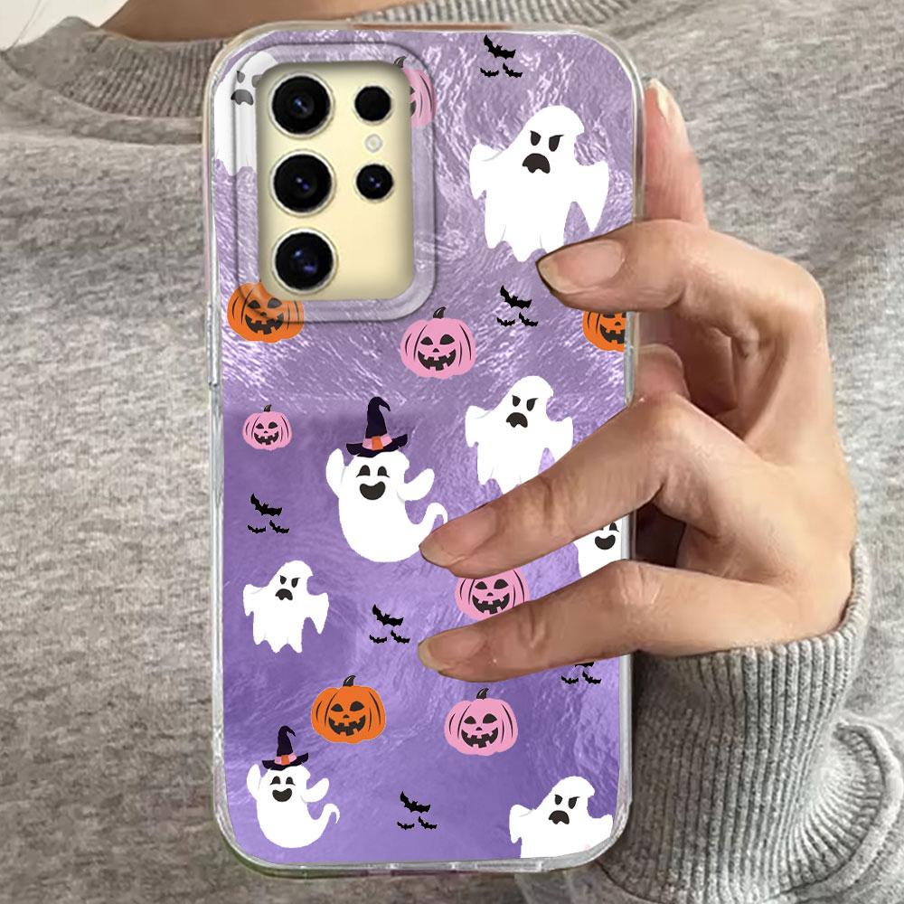 For Samsung Galaxy S25 Edge S24 S23 S22 S21 S20 FE Plus Ultra 5G Halloween Vortex Pattern Bumper Shockproof Anti-Fall Phone Case
