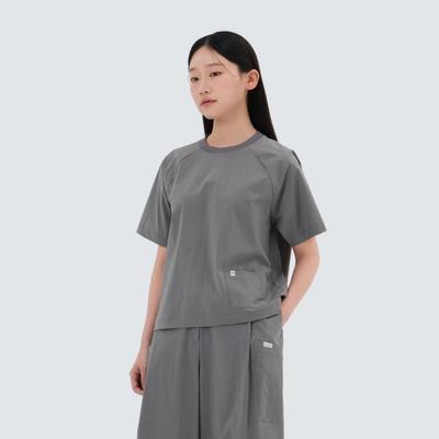 [Snowpeak] Route Women's Pocket Short Sleeve T-shirt Dark Gray (S25MWRTS61)