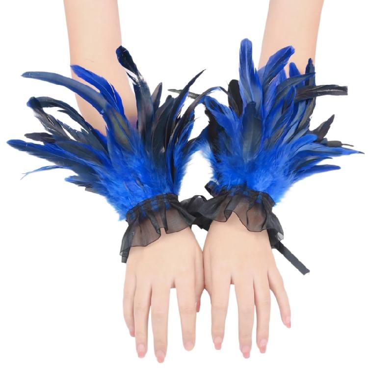 Ethnische Armstulpen mit Federn für Damen-Themenparty-Kostüm, Handgelenksmanschetten, dekorative Armbedeckungen, Halloween-Party-Accessoires