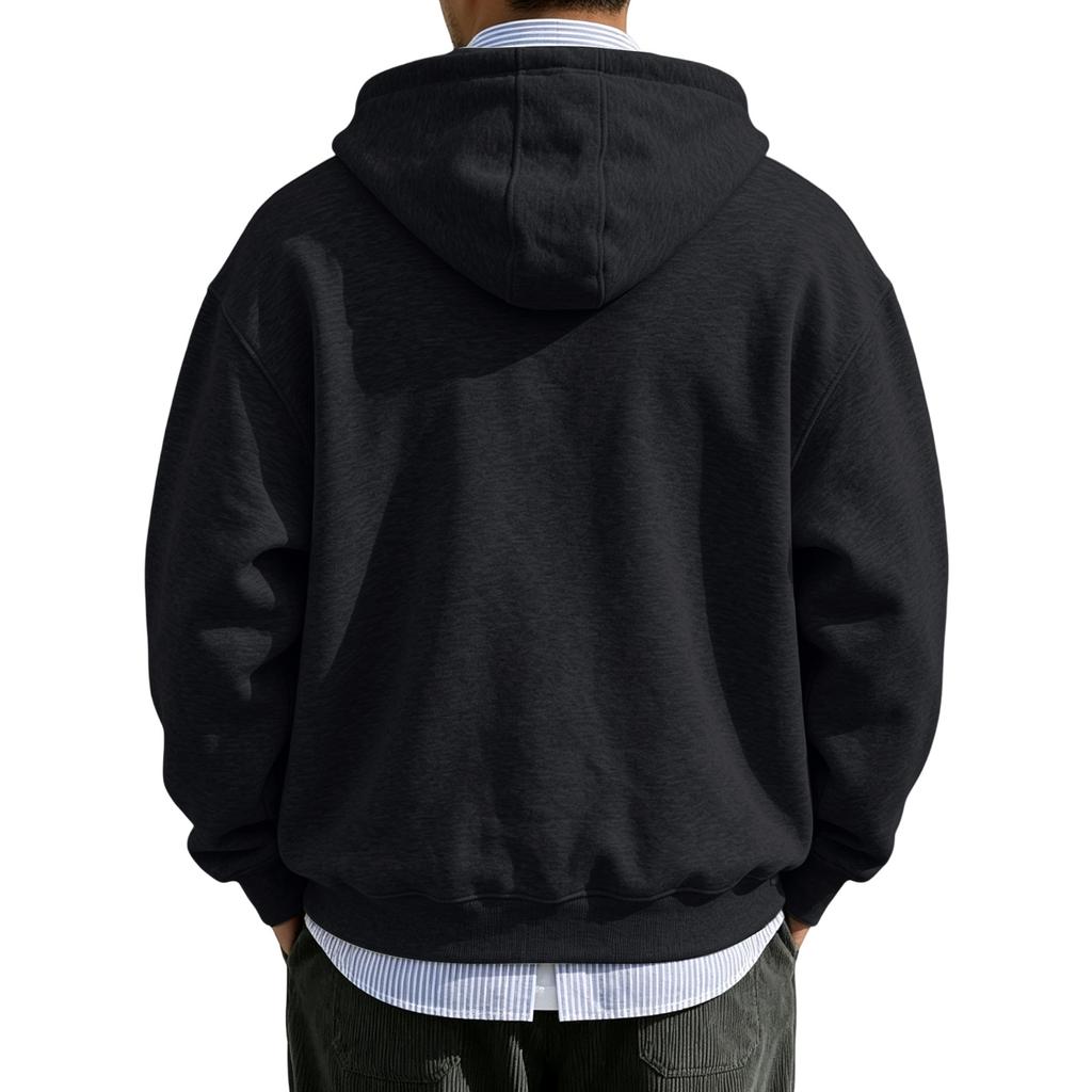 Men's Lined Casual Zip Up Athletic Jacket Stand Collar Long Sleeve Sweatshirt with Pockets