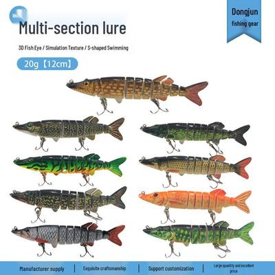 7-Section Pencil Hard Bait: Realistic Large Simulation Lure for Professional Fishing