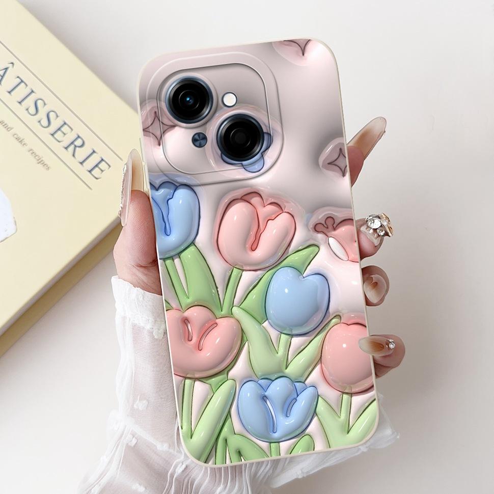 For Tecno Spark Go 1 Case 6.67" Beautiful Flower Painted Cover Soft Silicone Phone Case For Tecno SparkGo 1 Go1 Capa Coque