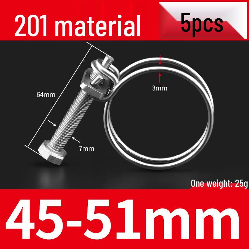 Stainless Steel Double Wire Hose and Pipe Clamp for Gas and Water Retention