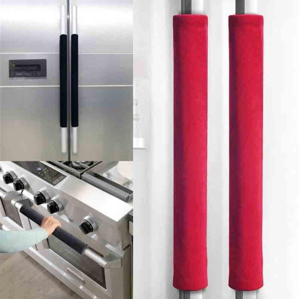 4 Pcs Antifouling Refrigerator Door Handle Anti-static Handmade Decor  Household