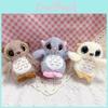 Cute Owl Plush Doll With Short Plush Material For Backpack Charm And Collectible