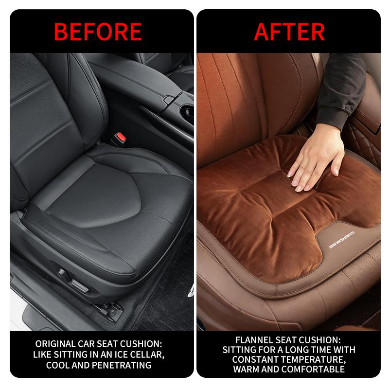 Car Flannel Seat Pad Front Rear Seats Cushion Winter Warm Mat For Jeep Wrangler-JK Liberty JL Cherokee Patriot Commander ALU1
