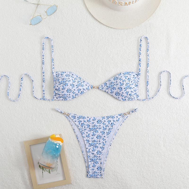 

Сексуальный микро-бикини купальник с леопардовым принтом Женский Сексуальный на шнуровке Треугольный Мини Стринги Набор бикини Новая Пляжная одежда Женский Купальник L синий