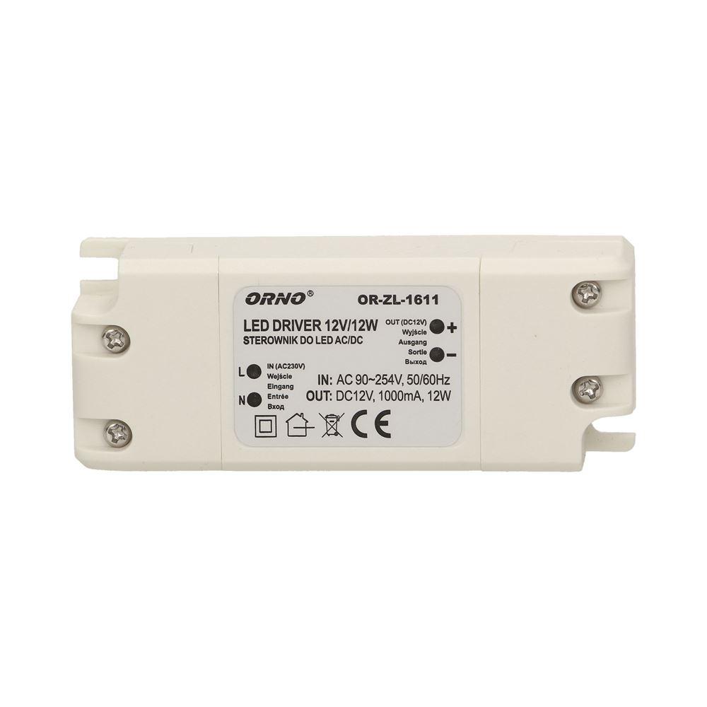 Zasilacz Led 12W 12V Dc Ip20 - Or-Zl-1611