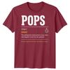Pops Definition Unisexs T Shirt Grandad Grandpa Gift Fathers Day Graphic Tee