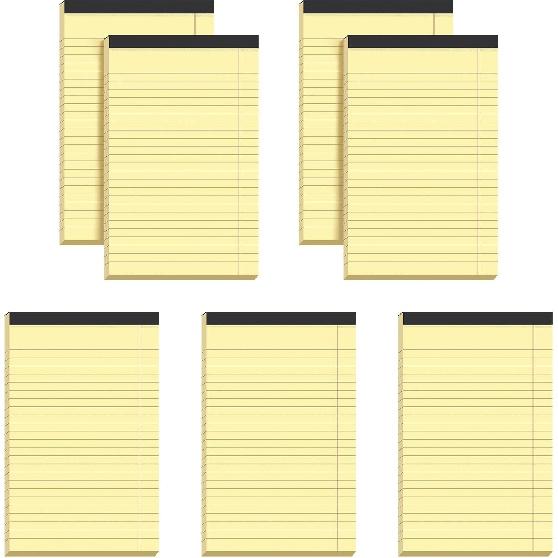 VITEVER Small Note Pads 5x8, [7 Pack] Colorful College Narrow Ruled Legal Pads,Micro Writing Pads Perforated Lined Note Paper for Study, Office,
