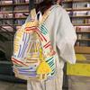 Large Capacity Laptop School Bag Oxford Ins Shoulder Bag Daypack College Stripe Backpack  Travel
