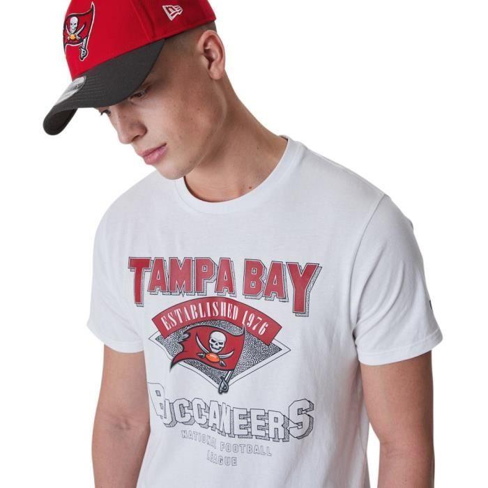 T-shirt NFL - NEW ERA - Tampa Bay Buccaneers - Manches courtes - Col arrondi - 100% coton