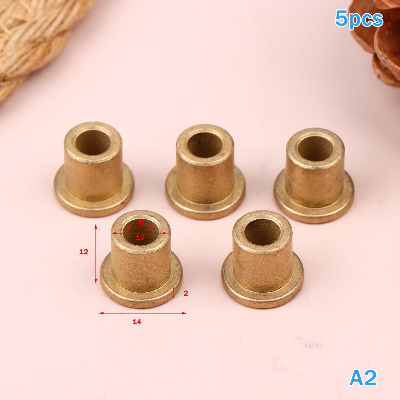 5Pcs Flanging Self Lubricating Bearing Stepped Oil Guide Sleeve Premium Metal for Agricultural Motor Equipment Noise Reduction