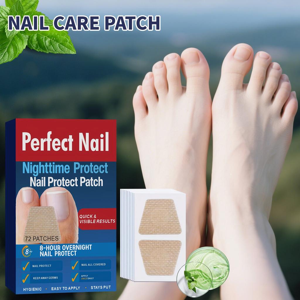 Night Nail Care Patches Improve Yellow And Thickened Nails, Reduce Onychomycosis And Soft Nails(72pcs/box)
