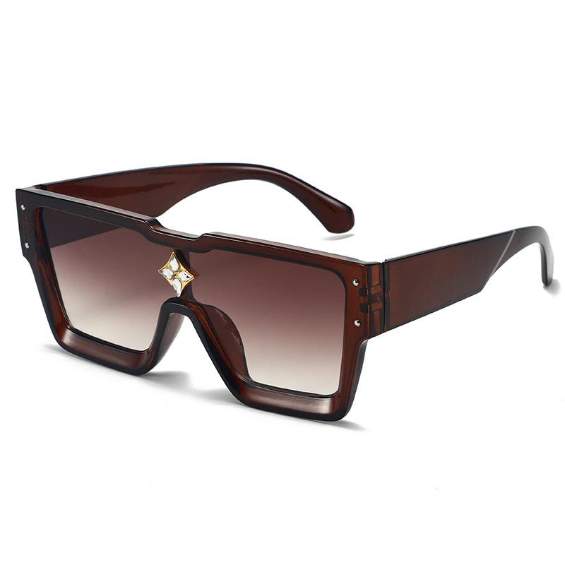 

Luxury Diamond Square Fashion Sunglasses For Men And Women Glamour Designer Brand Sun Glasses Classic Unisex UV400 Shades
