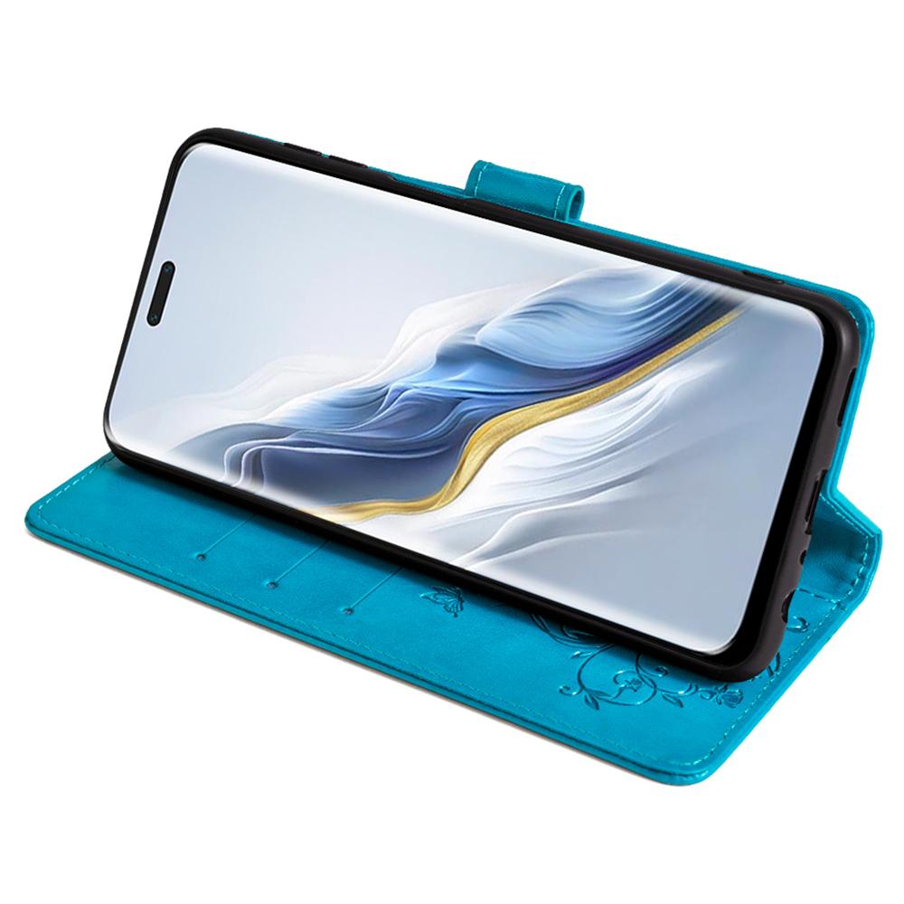 Pour Honor Magic6 Pro 5G Étui Portefeuille Motif Fleur Papillon Cuir PU Support Housse de Téléphone