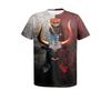 Summer Round Neck Cartoon Pattern 3D Print Top Fashionable Casual Short Sleeved Men's T-shirts
