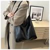 Simple Solid Color Large Capacity Tote Bag Commuter Magnetic Closure Shoulder Bag for Women
