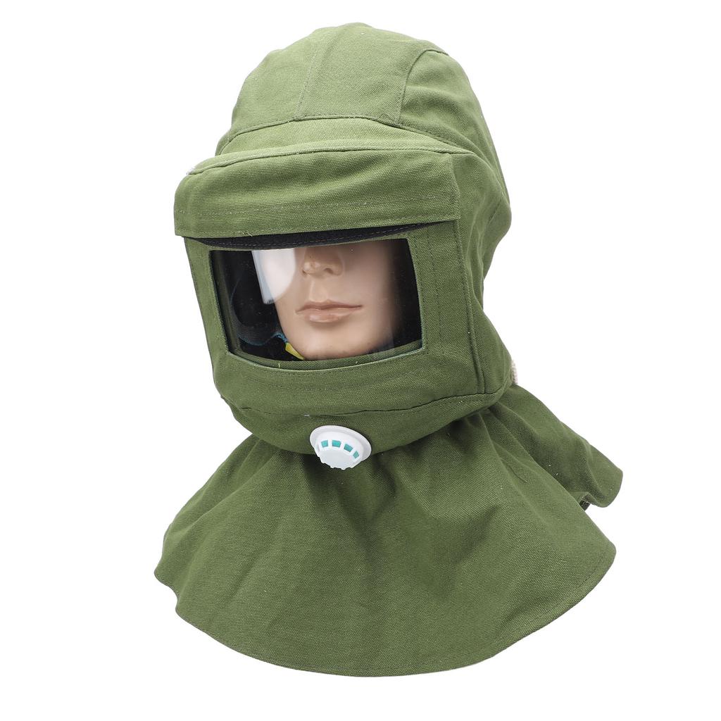 Capuche de Sablage Verre Transparent Écharpe Sableur Housse de Protection pour Peinture au Pistolet