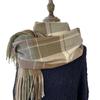 Imitation Cashmere Plaid Scarf - Women's Korean Style Autumn Winter Shawl with Tassels
