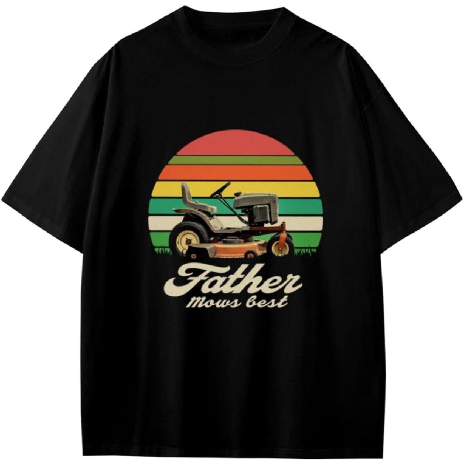 

Funny Father Mows Best Retro Lawn Mower Dad Gift Girls Boys Teens T-Shirt Anime Gift XXXXXL різнокольоровий