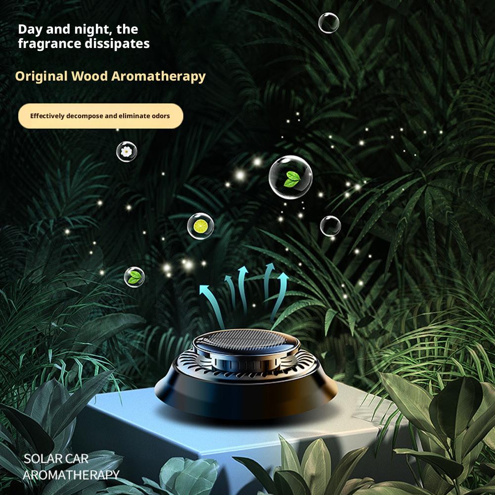 Solar Car Aromatherapy Essential Oil Levitation Automatic Rotation Fragrance Ornament Air Freshener Car Interior Decorations