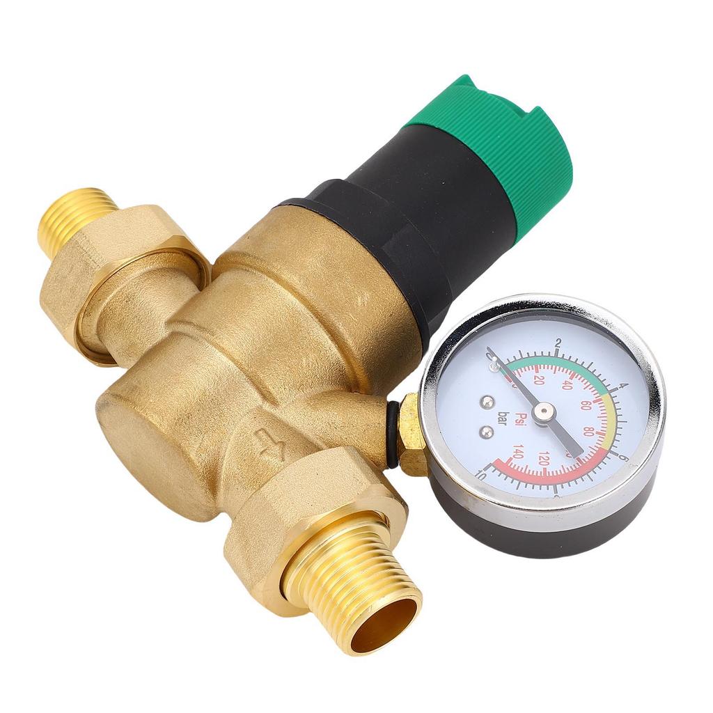 Vann trykkregulator Messing Nøyaktig Multifunksjonell Filter Vann trykkregulator med