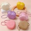 High Quality Woven Straw Shoulder Bags Cute Travel Crossbody Bag Lightweight Heart Shape Beach Bag for Children