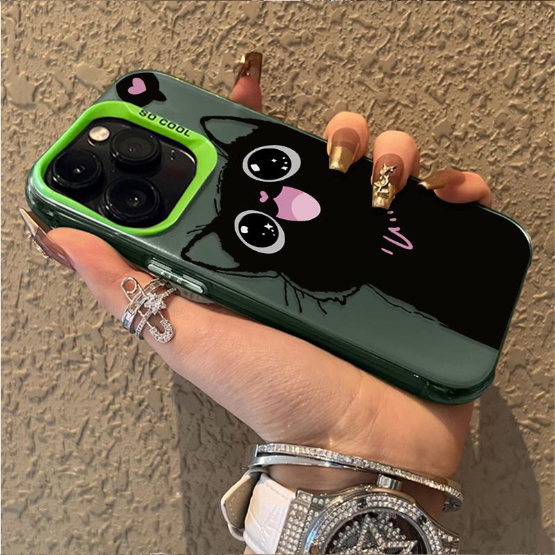 Cartoon Cute Black Cat Phone Case for Xiaomi Redmi Note 14 13 12 11 10 9 8 Pro Plus 14S 12S 11S 10S 9S Redmi 14C 14R 13C 12C 11A