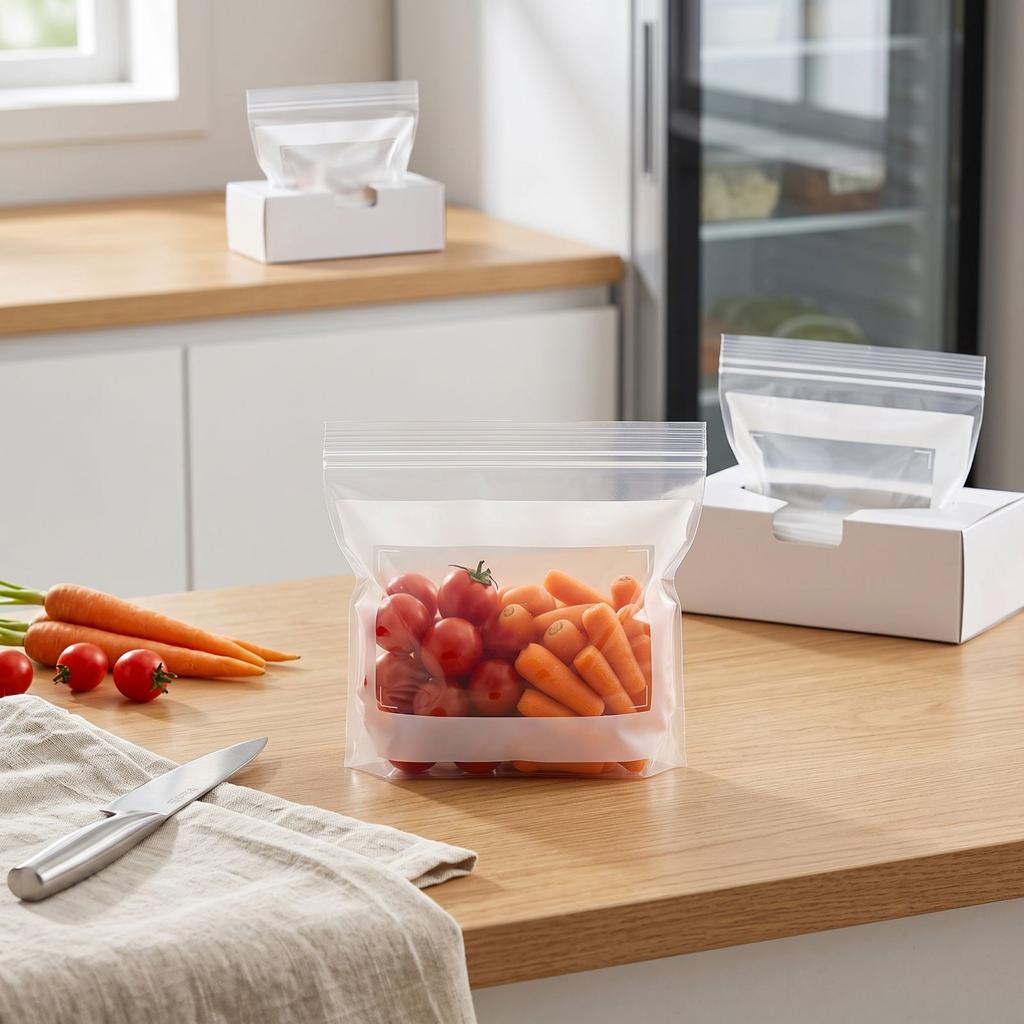 Small Thickened Food-Grade Resealable Storage Bags for Kitchen, Freezer and Refrigerator, 30 Count