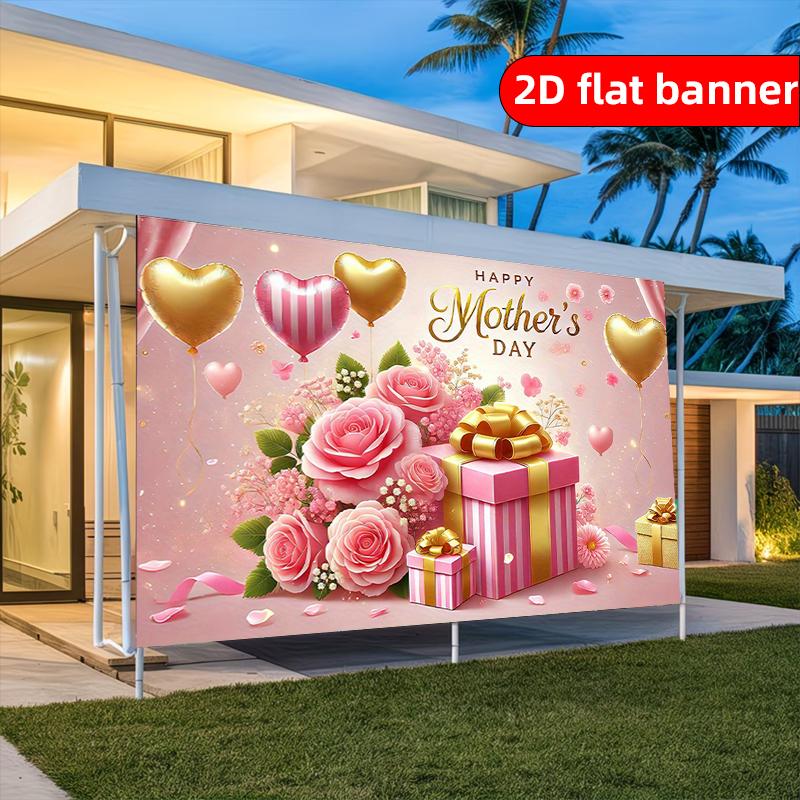 2D Background Cloth Happy Mother's Day Background Cloth Multi Functional Background Wall Decoration Photography Props