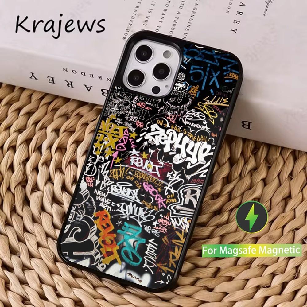 Cool Thing Graffiti Art Phone Case For iPhone 16,15,14,13,12,11,Pro,Max,Plus,Mini, Magsafe,Magnetic Wireless Charging Case