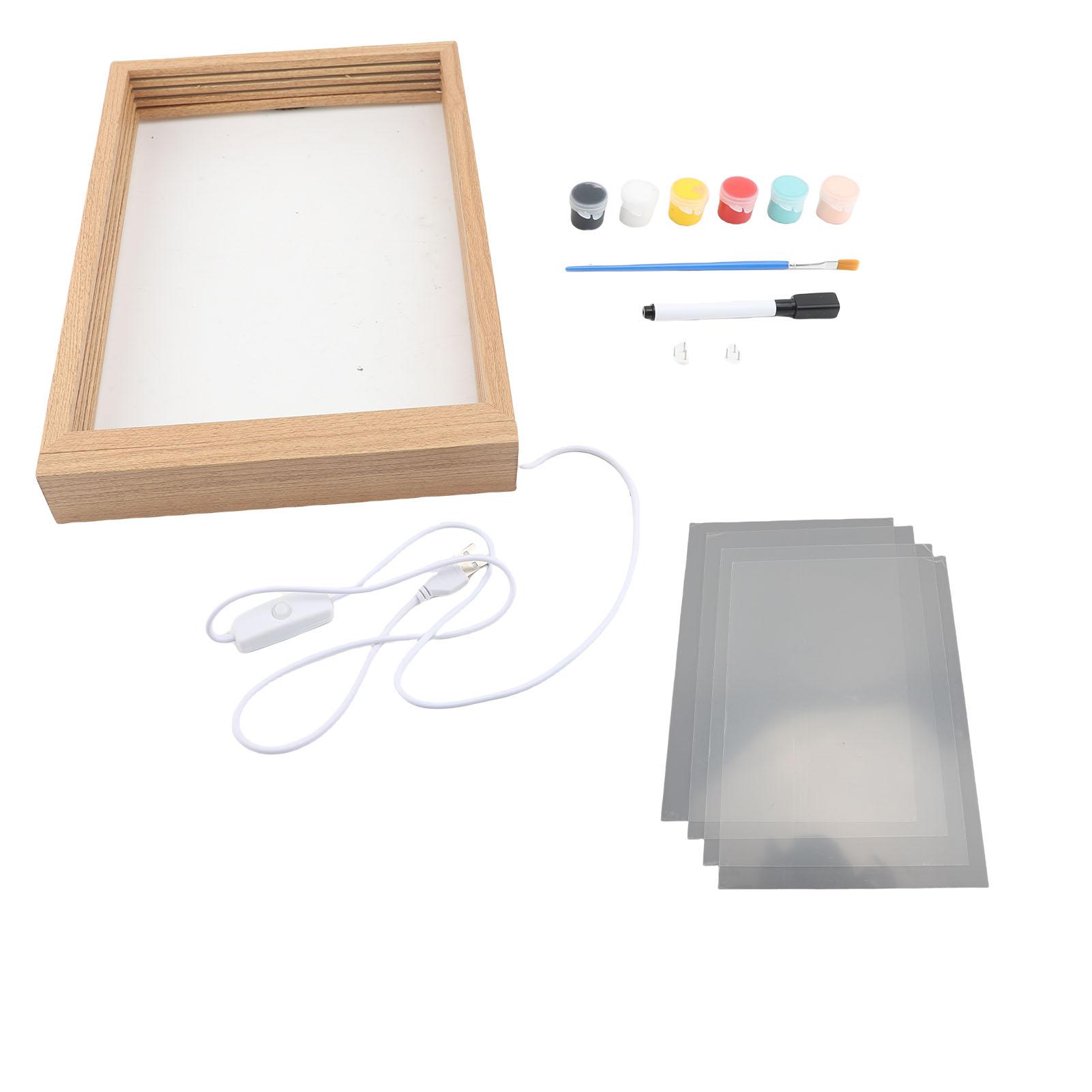 Family Handprint Kit with LED Light Family Keepsake Frame for Family Present Baby Shower