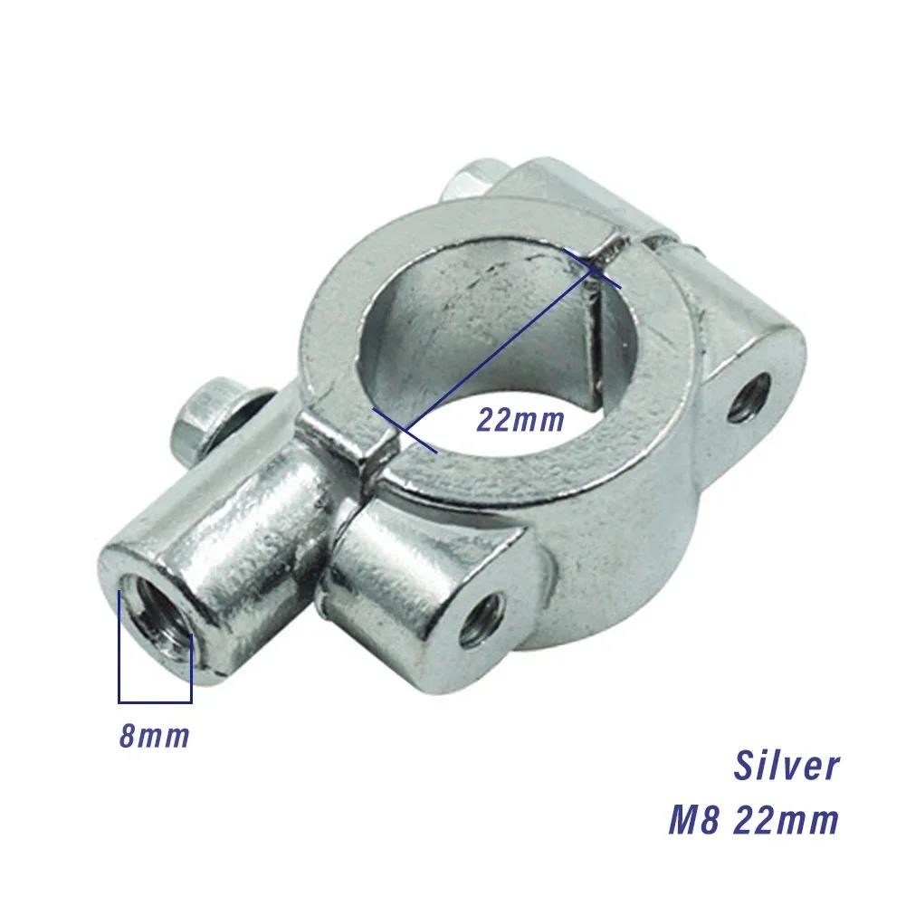 22mm 25mm Handlebar 10mm 8mm Thread Universal Motorcycle Mirror Mount Clamp Rear View Mirror Holder Adapter Black Clamp Base