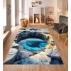 3D Blue Abyss Carpet Cracked Rocks Rug Home Decoration Realistic Visual Mat Non-Slip Soft Floor Mat Living Room Bedroom Decor
