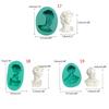 3D Portrait Sculpture Silicone Flexible Food Safe Mould Clay Resin Ceramics Candy Fondant Candy Chocolate Soap Mould