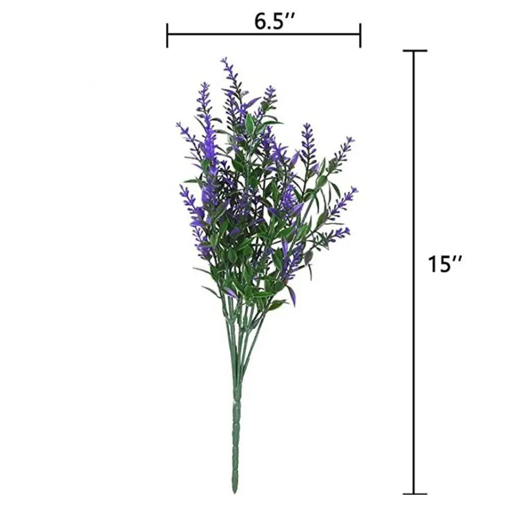 1Pc No Fade Photography Props Farmhouse Fake Flowers Shrubs Plants Home Garden Decor Artificial Lavender