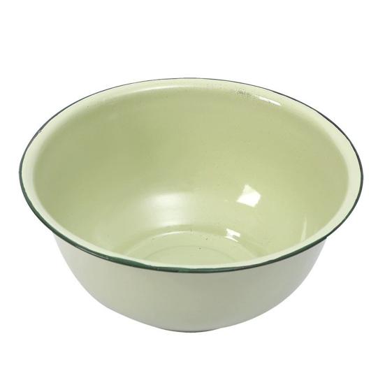 Ciotola da Zuppa Profonda Smaltata Vintage Ispessita Retro Contenitore per Riso Noodles Lavabile in Lavastoviglie Casseruola da Servizio per Pasti Caldi