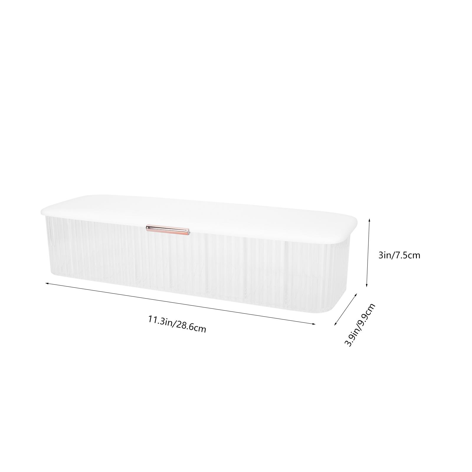 Plastic Cable Organizer Box Compact Cord Storage Case for Data Cables Charging Cables Home Desktop Management Solution белый