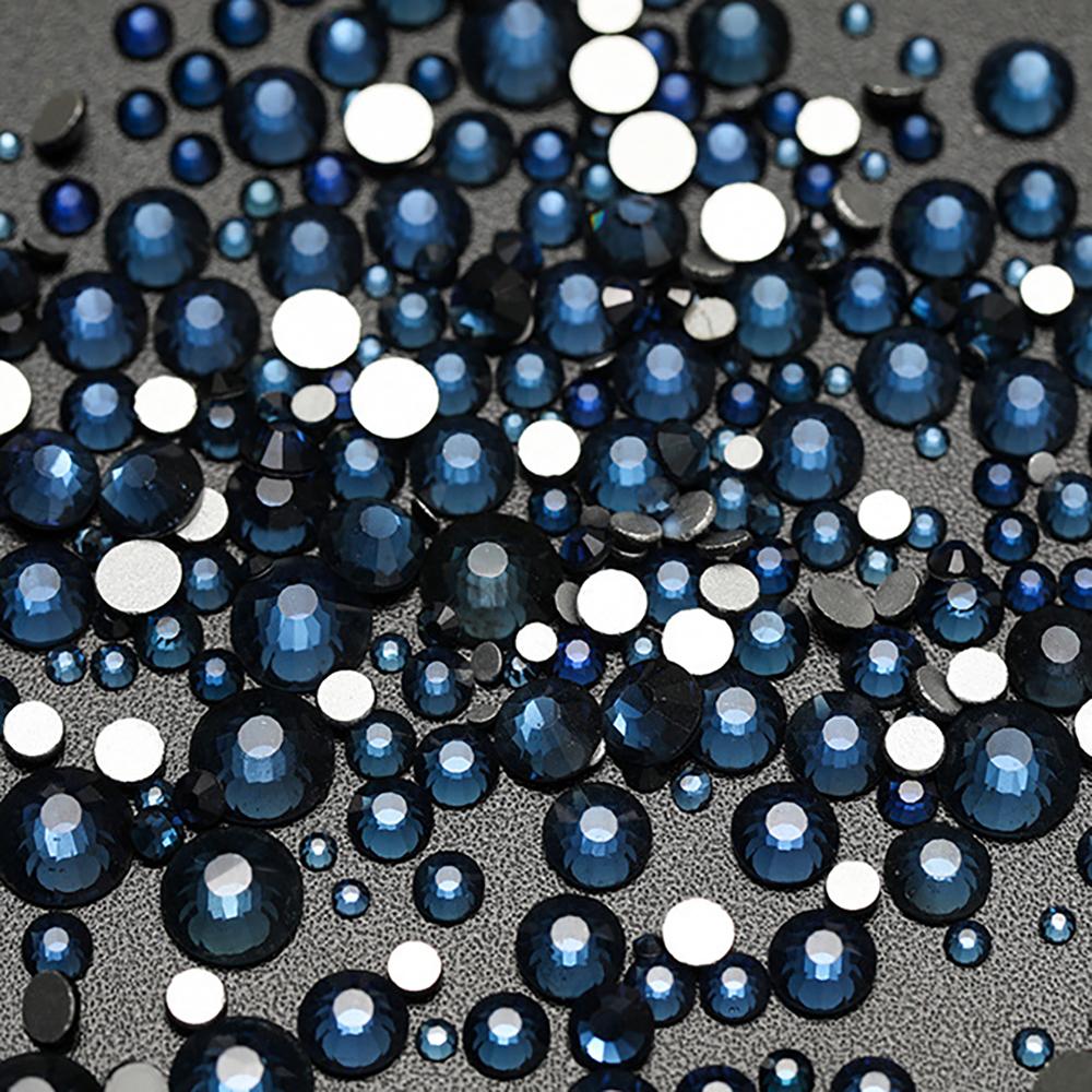 Flatback Crystal Glass Rhinestones Mix Size 14400pcs Non-Hot Fix Bulk Rhinestones for Nail Art Cup Garment Decoration