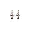 Silver Needle Cool Style Cross Dangle Earrings for Women – Fashionable, Unique, and Trendy.
