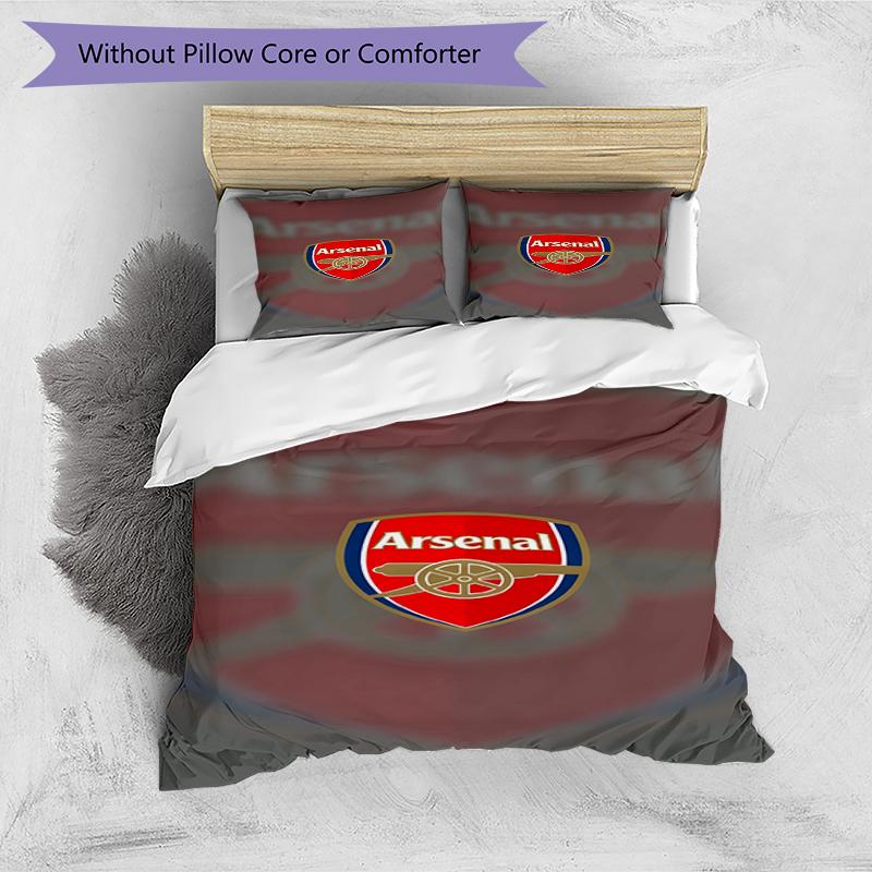 3pcs Duvet Cover Set (1*Duvet Cover + 2*Pillowcase, Without Core),football team.C Print Bedding Set, Bedroom Decor, All‑Season, Birthday Gift