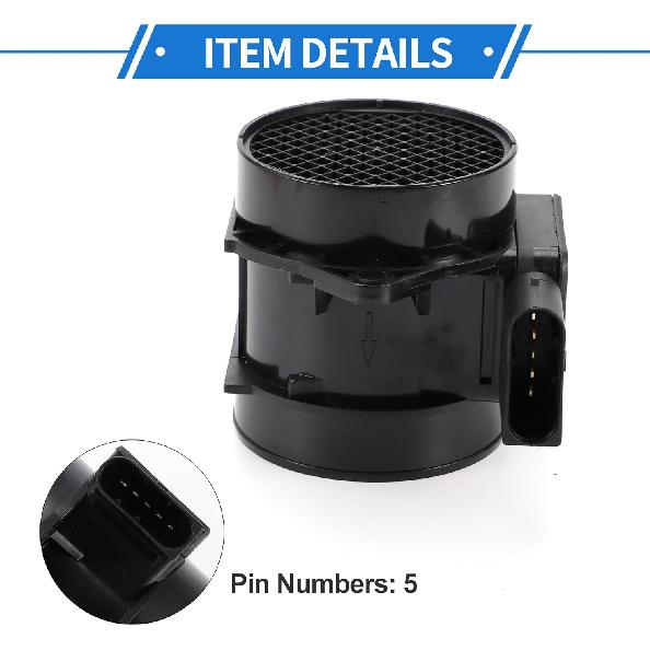 Mass Air Flow Sensor Assembly Compatible for Hyundai Sonata 2006-2008 L4 2.4L,Durable Plastic Metal Black