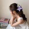 Non-Slip Satin Banana Clip Large Size Cloth Vertical Clip Cute Flower Hairpin  Female