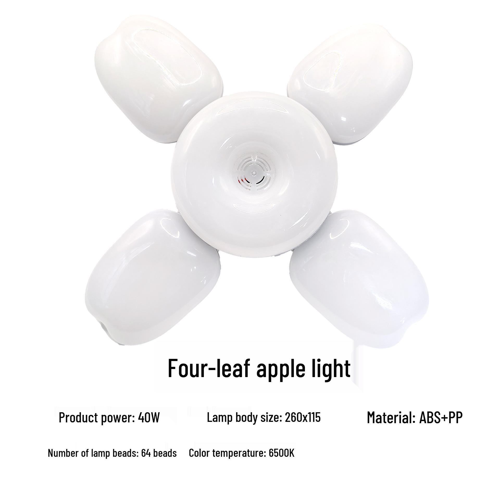 

Светодиодный мини-потолочный светильник в виде яблока с 4 лепестками, складной, лампа E27 для спальни и гостиной, энергосберегающий 40W White Apple 4+1 Narrow Voltage 170-265V
