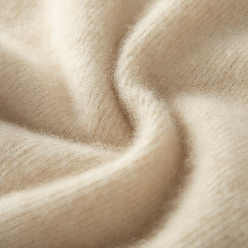 Cashmere Sweater for Women with Half Turtleneck Autumn and Winter Pull Strips Slim Fit Knitted Base Cashmere Solid Color Sweater