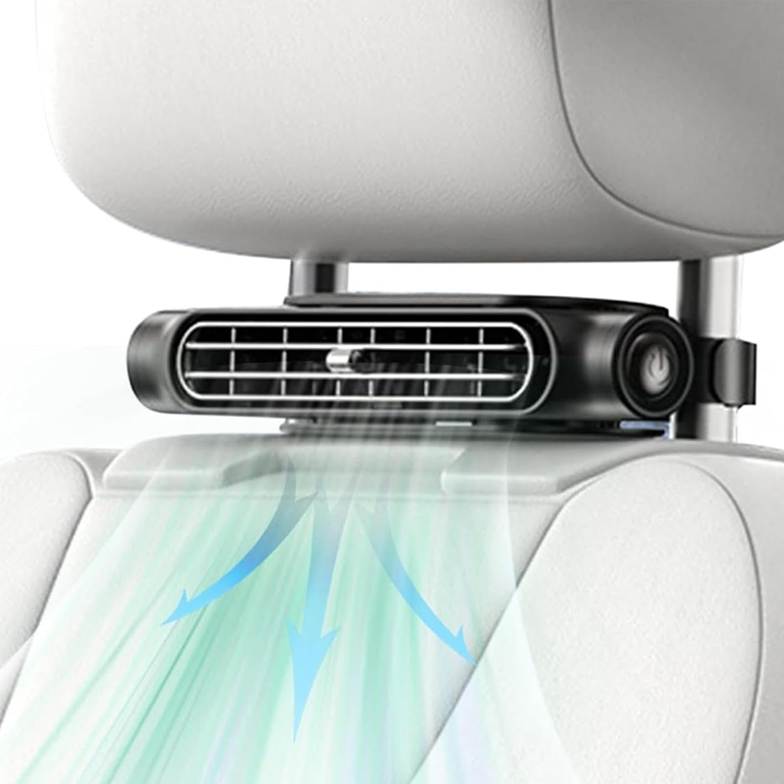 

Improved Car USB Airflow Car Seat Seat Headrest Back Reduces Easy Air Summer Magic [2025 Model, 3000mAh, Cordless] Fan, Rechargeable, 3-Level